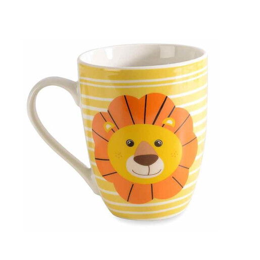 Cana portelan Kids Animal, Leu 8.5x10.5 cm, 350 ml