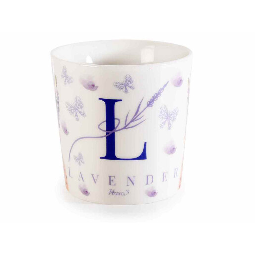 Set 8 cani portelan Lavanda 9x9 cm, 350 ml