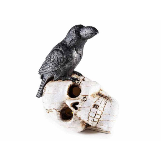 Figurina Halloween Schelet polirasina multicolora cu leduri cm cm 16 x 11,5 x 19 H
