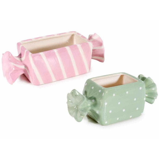 Set 2 boluri ceramica multicolora Bomboana 22.5x9x7.5 cm, 21x8.5x8.5 cm