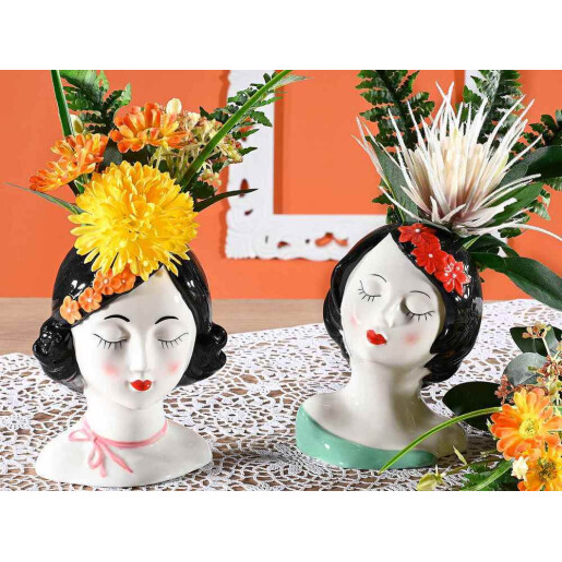 Set 2 vaze portelan 12x10x15 cm