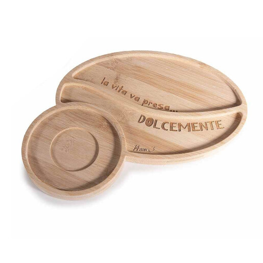 Set 2 platouri servire lemn cm 28 x 22 H