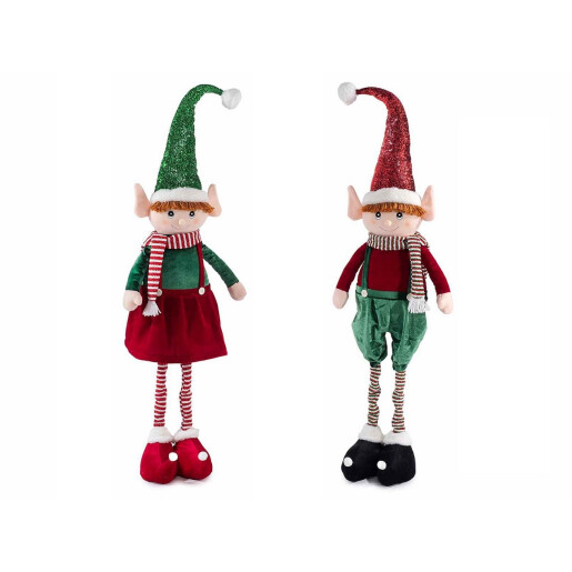 Set 2 figurine Elfi textil multicolor 26x22x116 cm