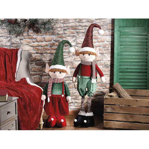 Set 2 figurine Elfi textil multicolor 26x22x116 cm
