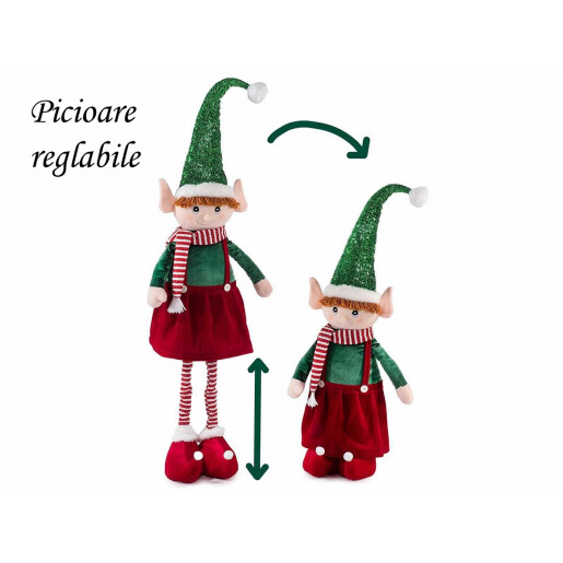 Set 2 figurine Elfi textil multicolor 26x22x116 cm