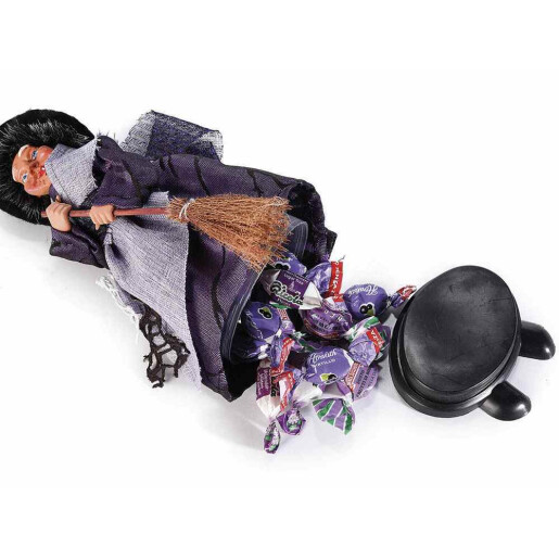 Set 3 figurine Halloween Vrajitoare Befana cu recipient pentru dulciuri cm 12x11x30 H