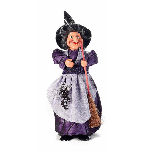 Set 3 figurine Halloween Vrajitoare Befana cu recipient pentru dulciuri cm 12x11x30 H