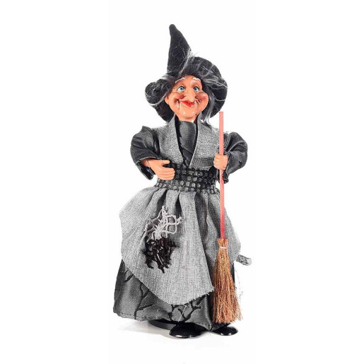 Figurina Halloween Vrajitoare Befana cu recipient pentru dulciuri II cm 12x11x30 H