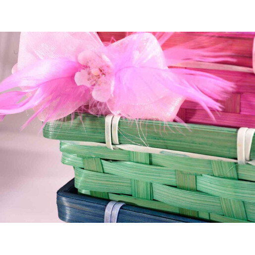 Set 15 cosuri bambus multicolor 14x10x6.5 cm