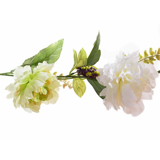 Ghirlanda flori artificiale peonia albe cm 230 H 