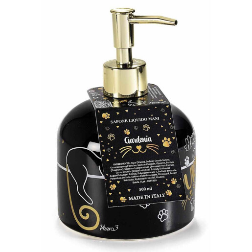 Set 2 dispensere ceramica cu sapun lichid Gardenia Ø 10,5 cm x 16 H,2 x 500 ml