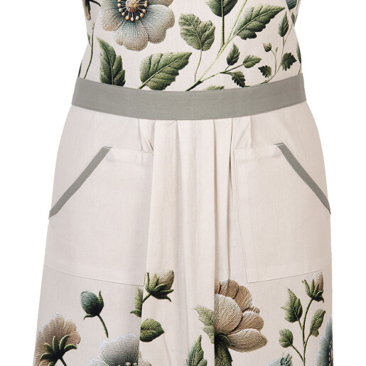 Sort bucatarie bumbac multicolor model Flori 70x85 cm