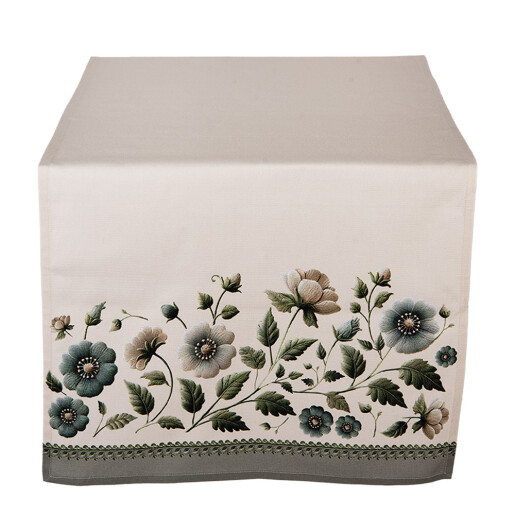 Traversa bumbac multicolor model Flori 50x140 cm