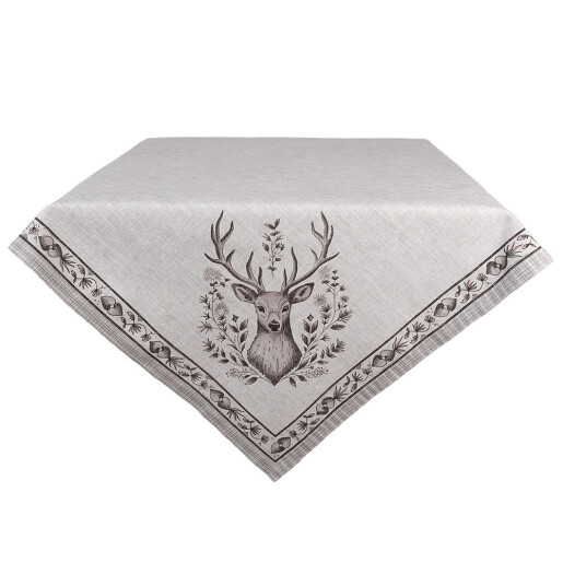 Fata masa Ren bumbac bej gri 100x100 cm