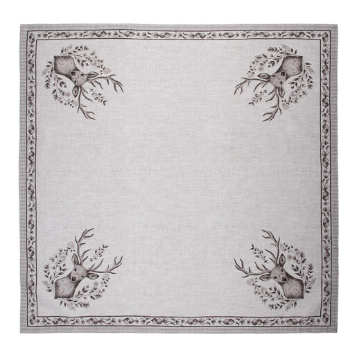 Fata masa Ren bumbac bej gri 100x100 cm
