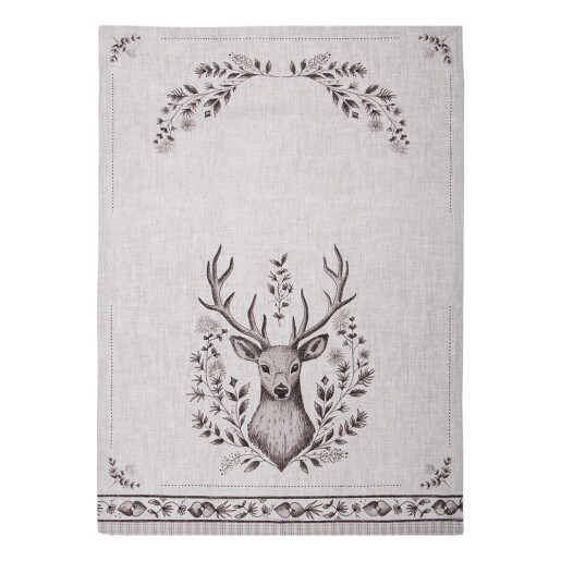 Set 3 prosoape bucatarie bumbac bej gri Ren 50x70 cm
