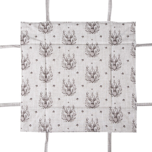 Cos paine bumbac gri bej Ren 35x35x8 cm