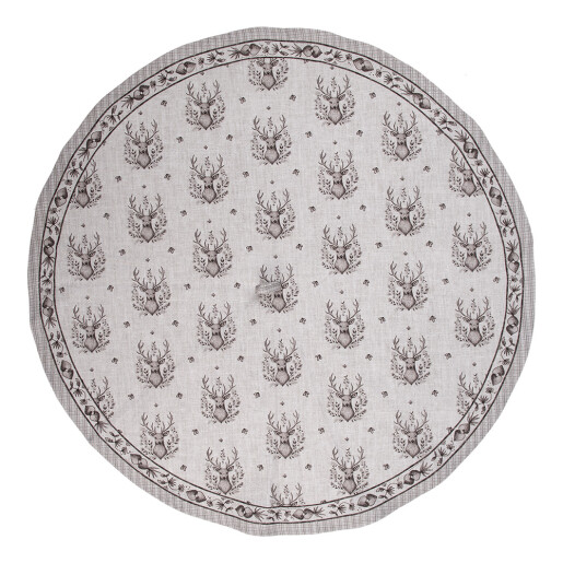 Set 3 prosoape bucatarie bumbac gri bej Ren 80 cm