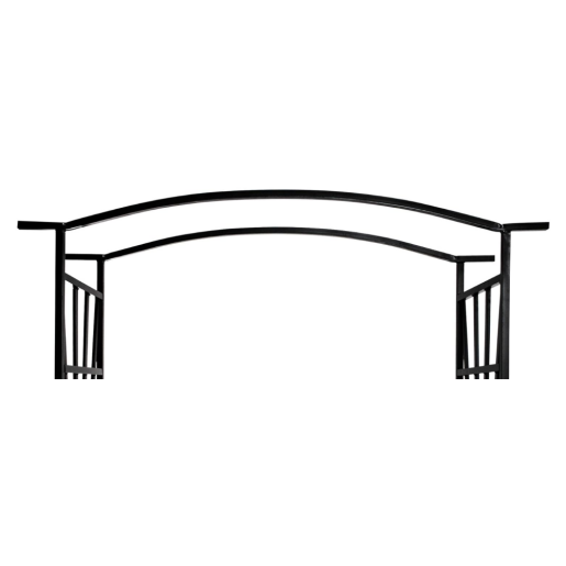 Banca de gradina cu pergola metal neagru Haifa 114x42x210 cm 