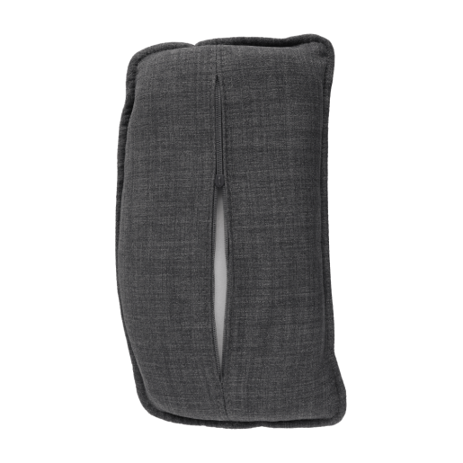 Fotoliu balansoar tapiterie textil gri picioare lemn Harper 75x83x110 cm