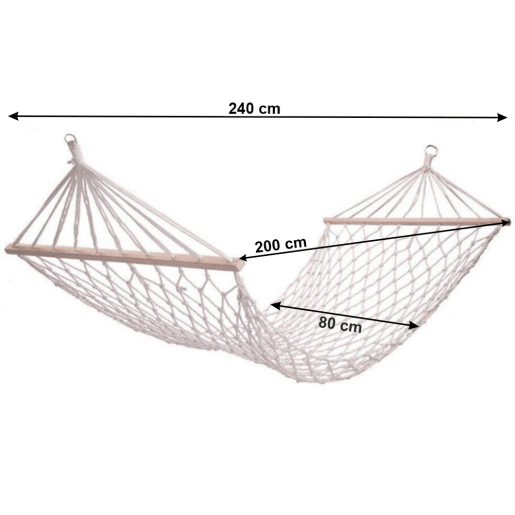 Hamac bumbac alb Atika 80x200 cm