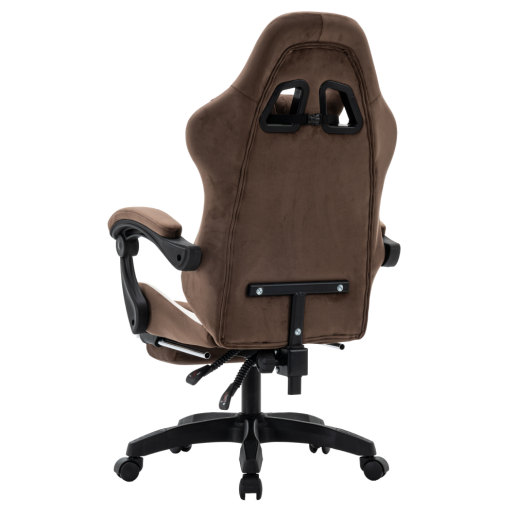 Scaun birou, gaming textil maro alb plastic negru Hospo 63x62x111-121 cm