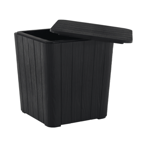 Cutie depozitare plastic negru Iblis 39x39x42 cm 