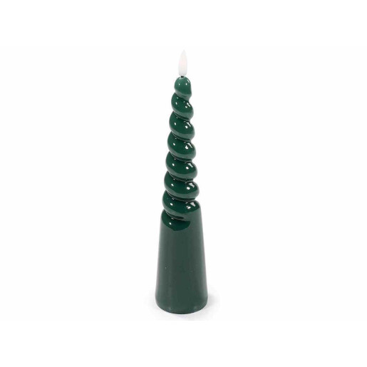 Lumanare ceara verde cu led 5x25 cm