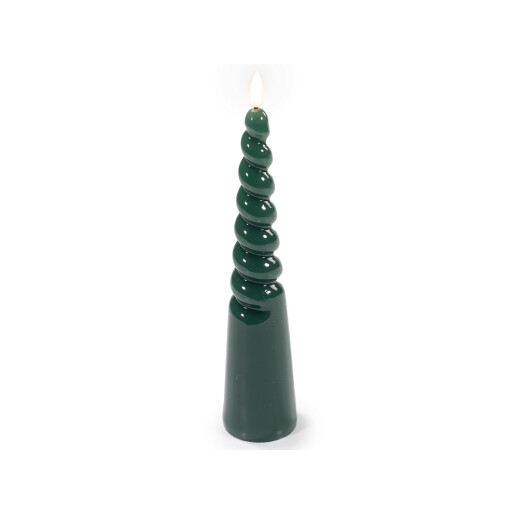 Lumanare ceara verde cu led 5x25 cm