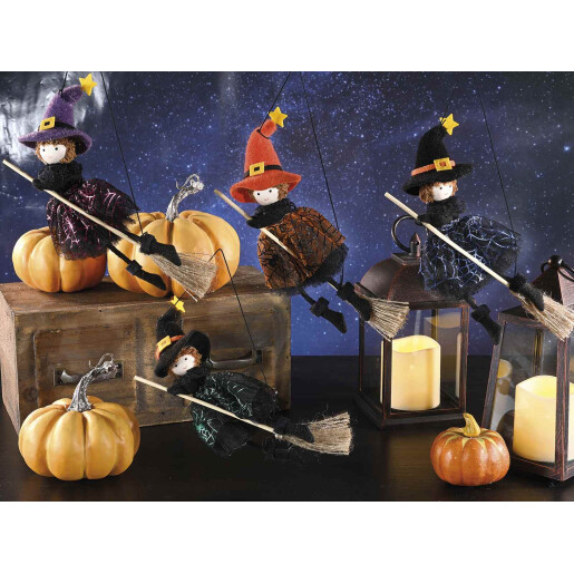 Figurina Halloween Vrajitoare Befana textil LM 24 cm