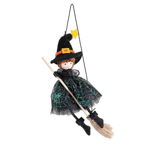 Set 4 figurine Halloween Vrajitoare Befana textil 24 cm