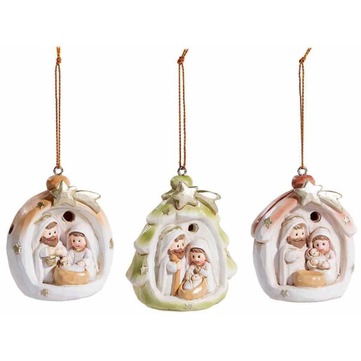 Figurine religioase polirasina multicolora cu led 3xcm 5,5 x 5 x 6 H