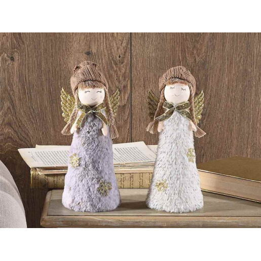 Figurina Inger Craciun textil 10x8x21 cm