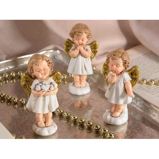 Set 3 figurine Ingeri polirasina multicolora cm 4 x 3 x 8,5 H