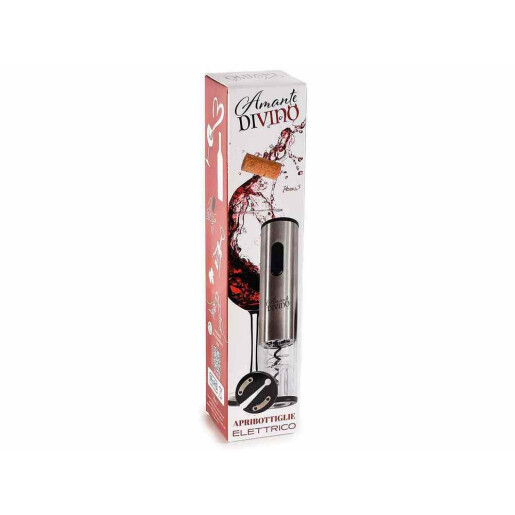 Tirbuson sticla cu baterii, dispozitiv taiere folie  Ø 5 cm x 23,5 H
