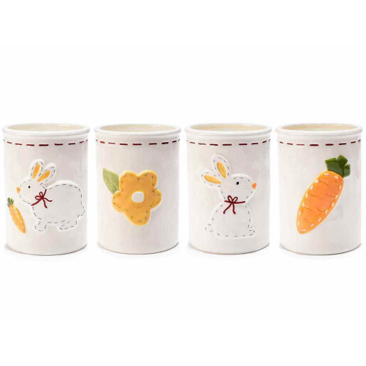 Set 4 borcane decorative Paste 10x13.5 cm