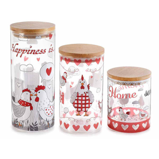 Set 6 borcane 9.5x22 cm, 9.5x17 cm, 9.5x12.5 cm