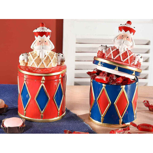 Set 2 borcane Spargatorul de Nuci ceramica multicolora 11.5x22 cm