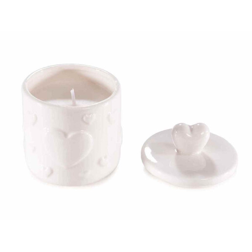 Candela parfumata, borcan portelan Ø 6,5 cm x 8,5 H