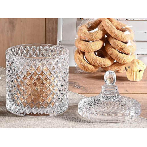 Borcan sticla transparenta 10.5x17 cm