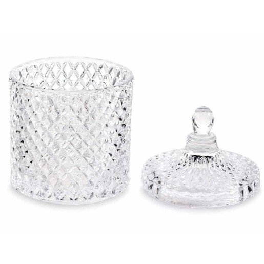 Borcan sticla transparenta 10.5x17 cm