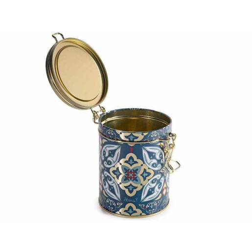 Borcan metal inchidere ermetica, multicolor cm 11,5 x 9 x 12 H