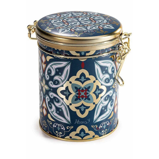 Borcan metal inchidere ermetica, multicolor cm 11,5 x 9 x 12 H