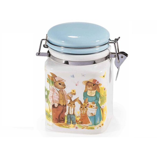 Borcan Paste ceramica multicolora  cm 13 x 9,5 x 15 H