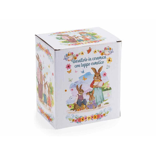 Borcan Paste ceramica multicolora  cm 13 x 9,5 x 15 H