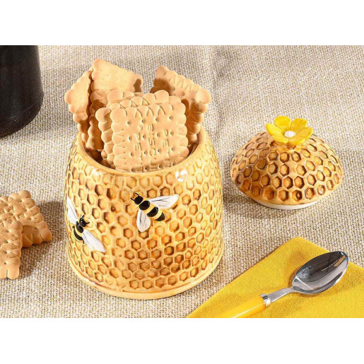 Borcan ceramica multicolora Albinuta Ø 11 cm x 13 H