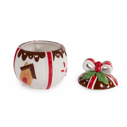 Set 2 Borcane Craciun ceramica multicolora Ø 13,5 cm x 16 H