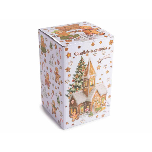Set 2 borcane Craciun ceramica multicolora Ø 10 cm x 17 H Set 2 borcane Craciun ceramica multicolora Ø 10 cm x 17 H