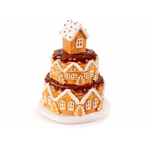 Borcan Turta Dulce ceramica multicolora 14.5x18 cm