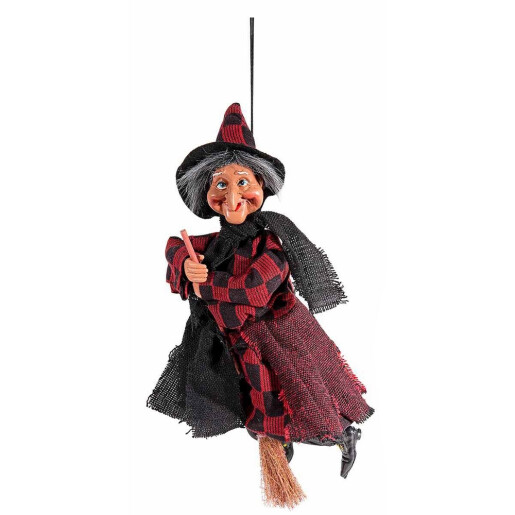 Set 3 figurine Halloween Vrajitoare Befana polirasina textil multicolor cm 13x9x30 H
